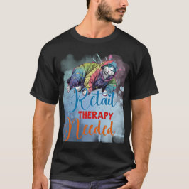Camiseta Gato divertido de compras con "Terapia de compras 