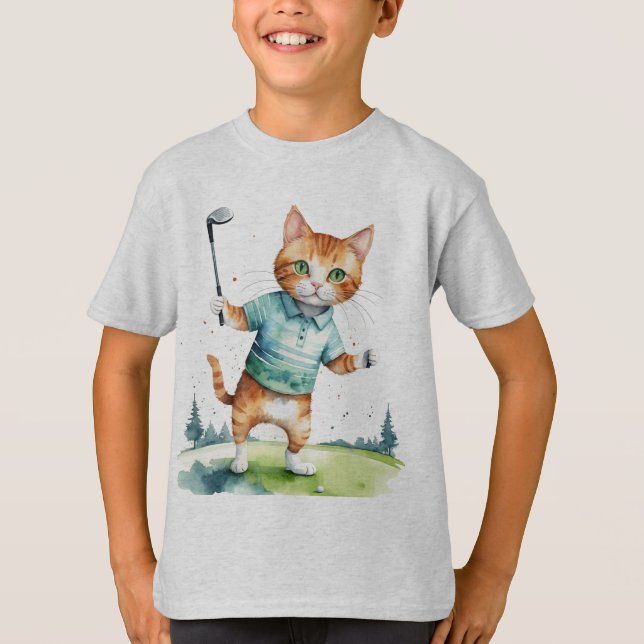 Camiseta Gato divertido de Guay Golfer Humor animal de golf (Anverso)
