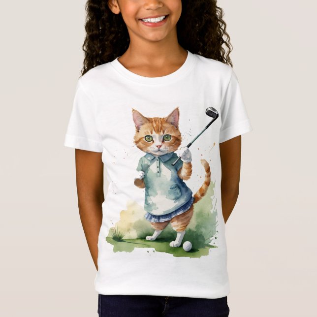 Camiseta Gato divertido de Guay Golfer Humor animal de golf (Anverso)
