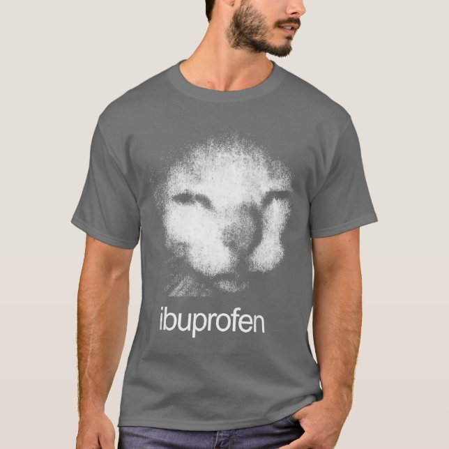 Camiseta Gato divertido de Ibuprofeno Meme con Cara de Feli (Anverso)