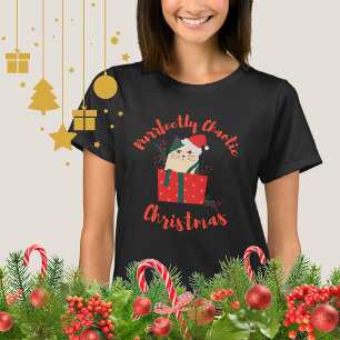 Camiseta Gato divertido de Navidad Regalo de humor Meowy