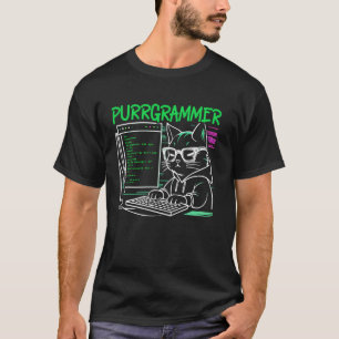 Camiseta Gato divertido de programación de computadora prog