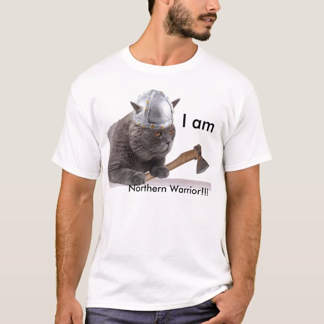 Camiseta Gato divertido de Viking (Anverso)