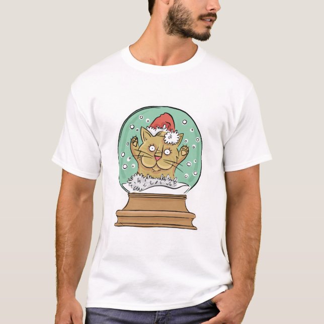 Camiseta Gato divertido del navidad en animal de Navidad (Anverso)