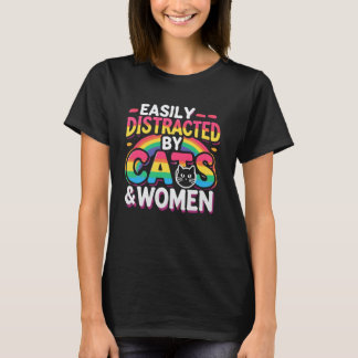 Camiseta Gato divertido del orgullo lésbico del mes del org