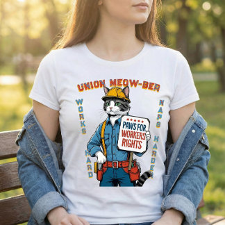 Camiseta Gato Divertido del Sindicato