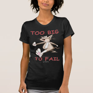 Camiseta Gato divertido demasiado grande fallar
