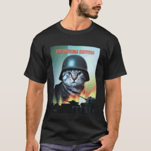 Camiseta Gato Divertido Dice Parodia de Superviviente de Ci