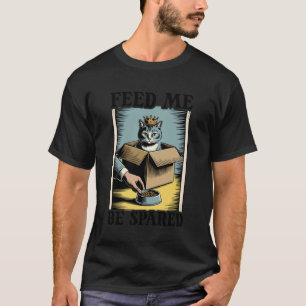 Camiseta Gato Divertido En Caja Aliméntame Seré Perdido Gat