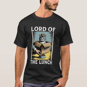 Camiseta Gato Divertido En Caja Señor Del Almuerzo Amante D