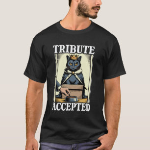 Camiseta Gato Divertido en Tributo de Caja Aceptado Amante