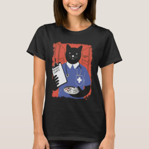 Camiseta Gato Divertido Enfermera Doctor Manga Larga