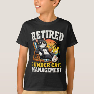 Camiseta Gato divertido esmoquin bajo gestión de gato jubil