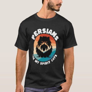 Camiseta Gato Divertido Espíritu Animal Gato Persa