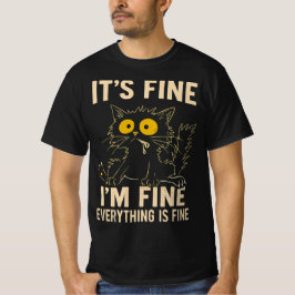 Camiseta Gato Divertido Estresado - Está Bien Estoy Bien To
