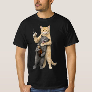 Camiseta Gato divertido estúpidamente genial Meme — Gato fu