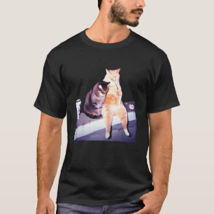 Camiseta Gato Divertido Fumando Cigarrillo Gatito Meme Gen