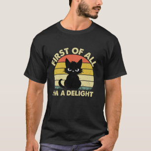 Camiseta Gato Divertido Gráfico Sarcástico Primero Que Todo