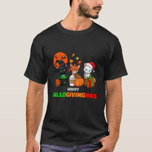 Camiseta Gato Divertido Hallogivingmas Halloween Día de Acc