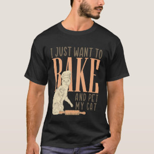 Camiseta Gato Divertido Hornear Tarta Pan Pastelero Panader