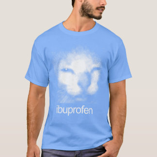 Camiseta Gato divertido Ibuprofeno Meme Retro Cara de gato
