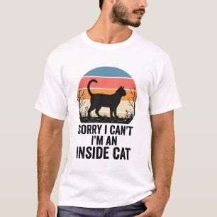 Camiseta Gato divertido interior diseño vintage amante de l