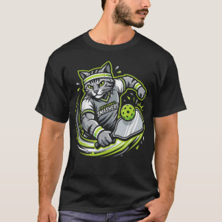 Camiseta Gato Divertido Jugador de Pickleball Paleta Deport