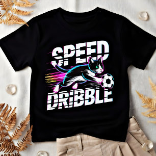 Camiseta Gato Divertido Jugando Fútbol - Regalo para Niños