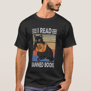 Camiseta Gato Divertido Leo Libros Prohibidos Bibliófilos A