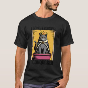 Camiseta Gato Divertido Llegué Pisoteé Conquisté Arena de G