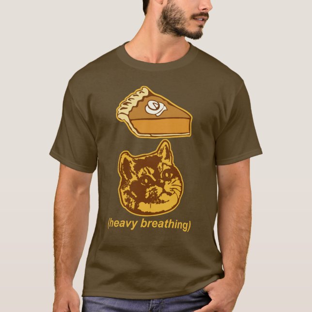 Camiseta Gato divertido Meme de la respiración pesada del (Anverso)