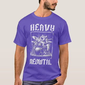 Camiseta Gato divertido Meowtal pesado Heavy Metal divertid