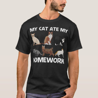 Camiseta Gato Divertido Para Chicos Amante De Gatos Señora 