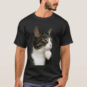 Camiseta Gato Divertido Pensativo