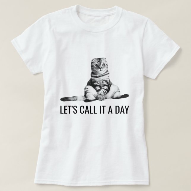 Camiseta Gato divertido personalizable (Diseño del anverso)