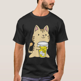Camiseta Gato divertido puesto de limonada limón cítrico ju