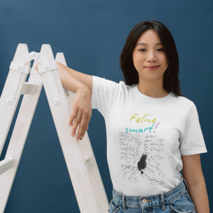 Camiseta Gato Divertido Pun Feline Smart! Cita