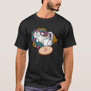 Camiseta Gato Divertido Punto de Cruz