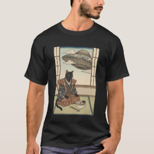 Camiseta Gato Divertido Ramen Japonés Kawaii Anime Gato