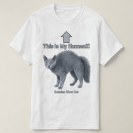 Camiseta Gato divertido ruso azul - Este es mi humano