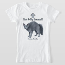 Camiseta Gato divertido ruso azul - Este es mi humano
