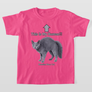 Camiseta Gato divertido ruso azul - Este es mi humano