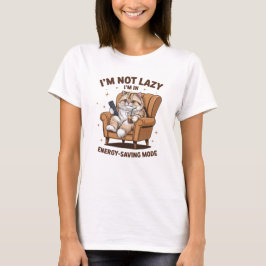 Camiseta Gato Divertido Sarcástico Sassy Perezoso