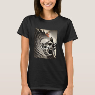 Camiseta Gato Divertido Selfie Ola Marea Surfando Capybara