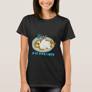 Camiseta Gato Divertido, Si Cabe Me Siento, Mamá Gato, Papá