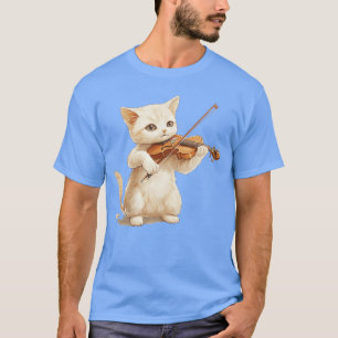 Camiseta Gato divertido tocando el violín para gato y amant