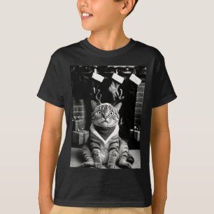 Camiseta Gato Divertido Tomando Selfie Navidad Xmas Pijamas