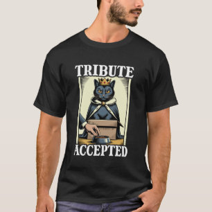 Camiseta Gato Divertido Tributo Aceptado Gato en Caja Tazón
