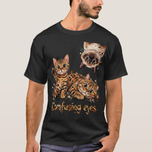 Camiseta Gato divertido, trío felino en flor, gato lindo, g