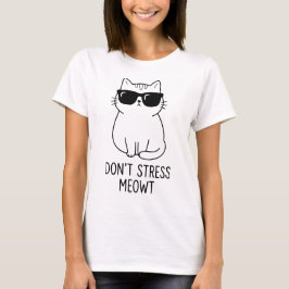 Camiseta Gato Divertido y Genial con Gráficos de Gafas de S